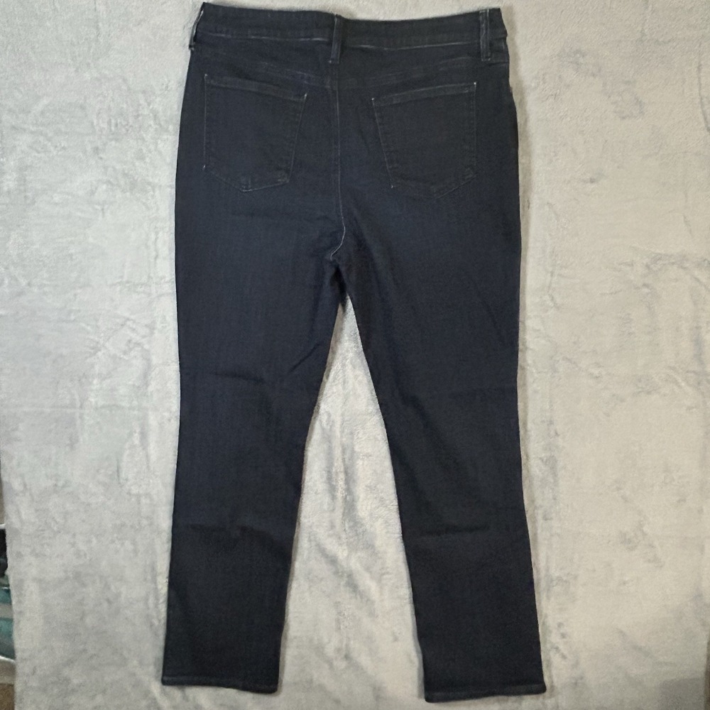 Chico's So Slimming Girlfriend Jeans 2R 12R Dark Wash Stretch Denim Pants - Picture 5 of 9